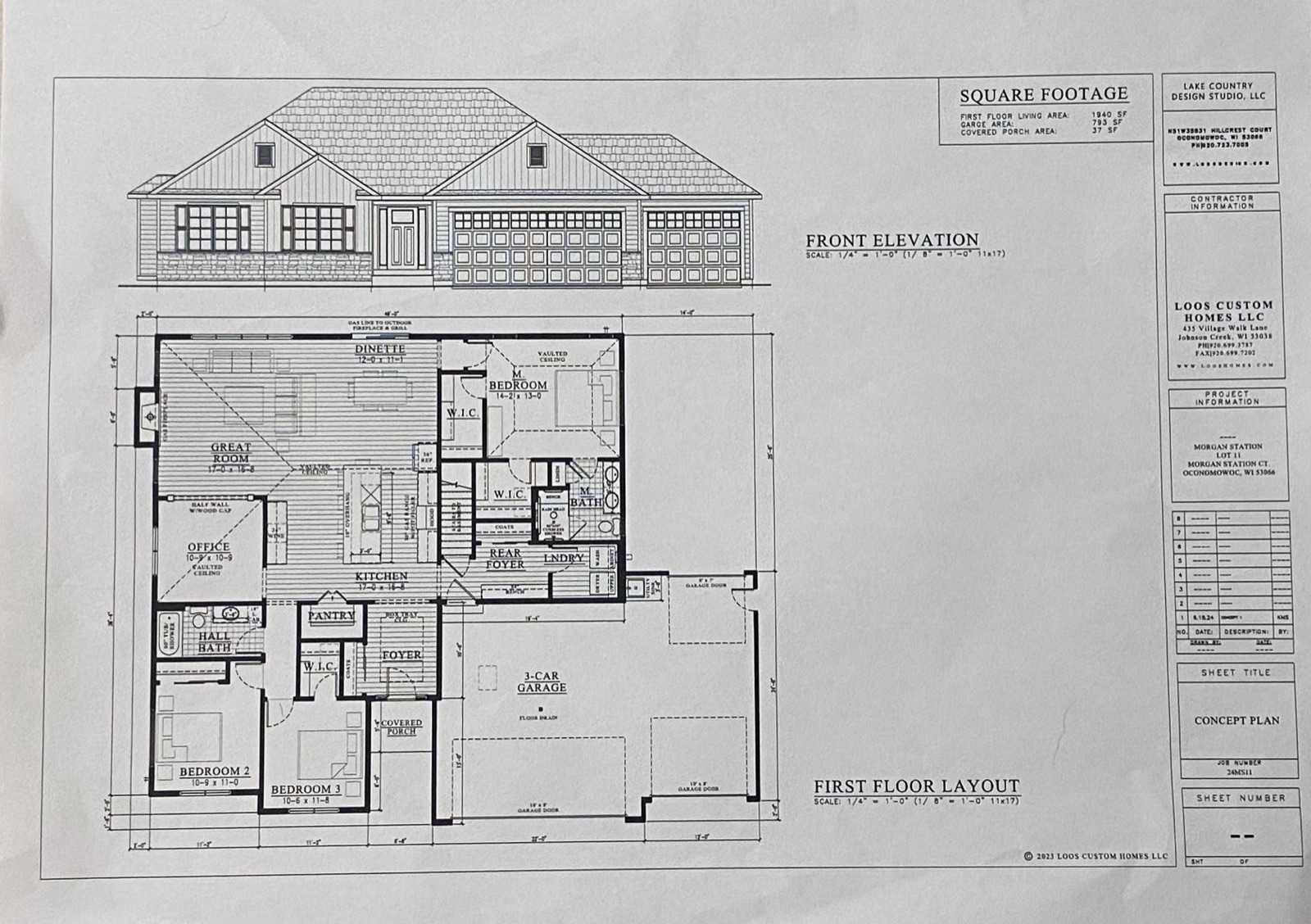 Schilz House architectural floor plan