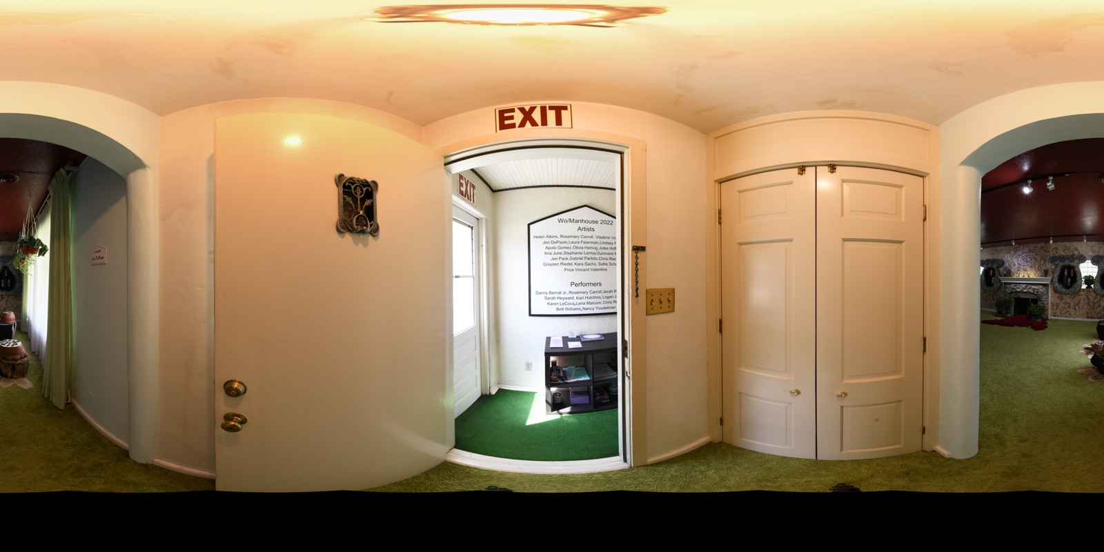 Wo.Manhouse panoramic interior, immersive 360-degree art installation capture