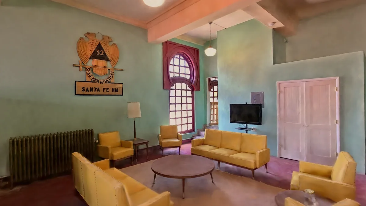 Photorealistic 3D scan of the Scottish Rite Temple lounge in Santa Fe
